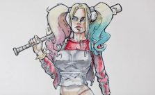 [Video] Hướng dẫn vẽ minh họa nàng Harley Quinn đình đám trong Suicide Squad bằng bút vẽ kỹ thuật Artline.